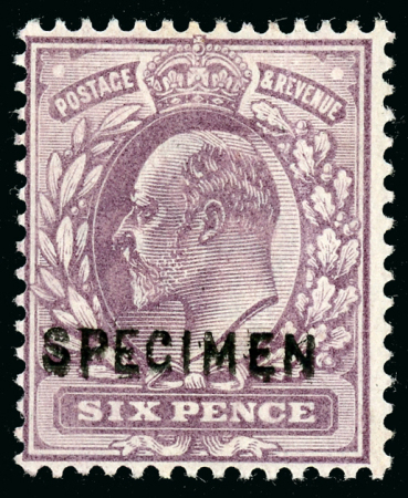 Stamp of Great Britain » King Edward VII » 1902-10 De La Rue Issues 1911 6d. pale dull purple, overprinted "SPECIMEN" (type