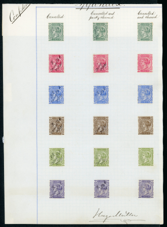 Stamp of Great Britain » King Edward VII » 1902-10 De La Rue Issues 1905 (3rd Nov.) chemical experiments, an appendix sheet marked confidential from the De La Rue Day book