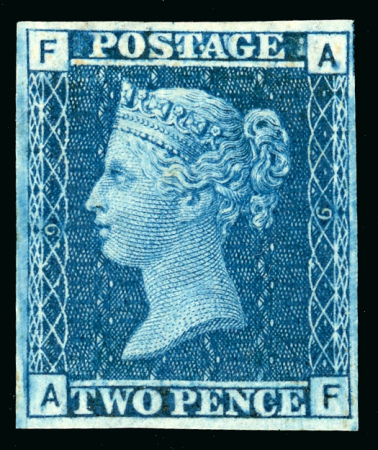 Stamp of Great Britain » 1854-70 Perforated Line Engraved 1858 2d blue pl.9 AF imperforate imprimatur