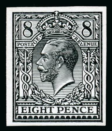 Stamp of Great Britain » King George V » 1912-24 Profile Head Issues 1912 8d. trial of Eve's pillar design (22mm, medal