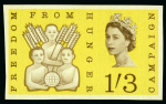 Stamp of Great Britain » Queen Elizabeth II 1963 Freedom from Hunger 2 1/2d and 1/3d imperforate imprimaturs, mint n.h.