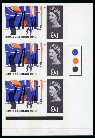 Stamp of Great Britain » Queen Elizabeth II 1966 9d. Battle of Britain, a superb imperforate imprimatur