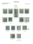 Stamp of Japan » 1872, Cherry Blossoms Native Paper 1872, 1 sen blue, position 1, Matsuda plates 1-4 and govt. plates 1-26. 32 examples.