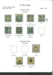 Stamp of Japan » 1872, Cherry Blossoms Native Paper 1872, 10 sen green,  both printings, group of ten singles