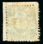 Stamp of Japan » 1872, Cherry Blossoms Native Paper 1872, 10 sen green,  both printings, group of ten singles