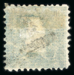 Stamp of Japan » 1872, Dragons sen unit, perforated 1872, 5 sen green-blue, trio of singles, one unused and two used