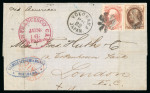 Stamp of Japan » Foreign Post Offices » U.S. Post Office Yokohama, 1874, 10c brown with 6c dull pink on cover