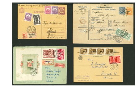 Stamp of Large Lots and Collections Hungary: 1880-1958, group of 25 covers addressed to Switzerland
