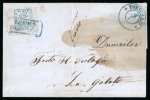 Stamp of Romania » 1858 (1st Nov.) - 1861 Moldavia - Handstruck at Jassy - Imperforate 1858 40pa on bluish paper, good to huge margins, tied to cover to Galatz by framed "FRANCO / FOKSCHANY" handstamp