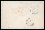 Stamp of Japan » Foreign Post Offices » French Post Office » Incoming Mail 1870-74, Incoming Mail. Group of five covers from France to Yokohama and Yedo