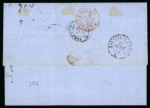 Stamp of Japan » Foreign Post Offices » French Post Office » Incoming Mail 1870-74, Incoming Mail. Group of five covers from France to Yokohama and Yedo