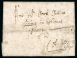 Stamp of Ireland » Pre-Stamp Postal History » Early Period - 1657-1784 1660 (July 3rd) Folded entire sent from Magherfelt, County Derry, carried privately without charge