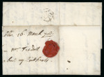 Stamp of Ireland » Pre-Stamp Postal History » Early Period - 1657-1784 1677 (March 16th) Folded entire from Dublin endorsed