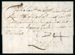 Stamp of Ireland » Pre-Stamp Postal History » Early Period - 1657-1784 1677 (March 16th) Folded entire from Dublin endorsed