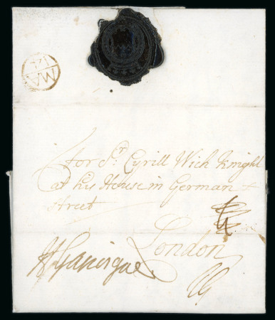 Stamp of Ireland » Pre-Stamp Postal History » Early Period - 1657-1784 1684 (March 7th) Folded entire sent from Dublin, written
