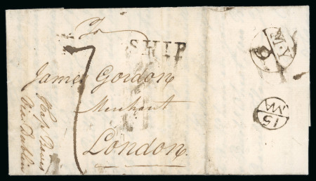 Stamp of Ireland » Pre-Stamp Postal History » Early Period - 1657-1784 1767 (March 16th) Folded cover from Philadelphia, USA