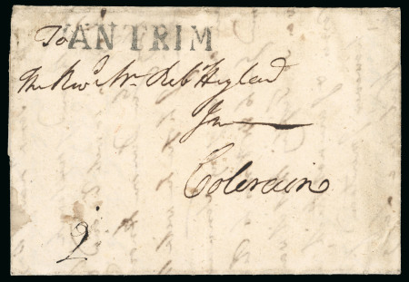 Stamp of Ireland » Pre-Stamp Postal History » Early Period - 1657-1784 1765 (July 1st) Folded cover from Langford Lodge, Antrim