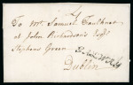 Stamp of Ireland » Pre-Stamp Postal History » Early Period - 1657-1784 1773 (January 5th) Folded cover from Galway to Dublin,