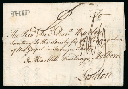 Stamp of Ireland » Pre-Stamp Postal History » Early Period - 1657-1784 1762 (November) Folded cover from Norwalk, Connecticut,