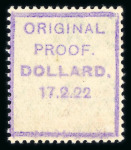 Stamp of Ireland » 1922 Overprint Proofs (PR1-PR29) Proof overprint in red for the 5-line format of the