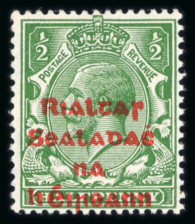 Stamp of Ireland » 1922 Overprint Proofs (PR1-PR29) Proof overprint in red for the 5-line format of the