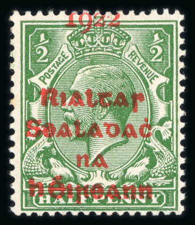 Stamp of Ireland » 1922 Overprint Proofs (PR1-PR29) Proof overprint in red for the 5-line format of the