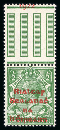 Stamp of Ireland » 1922 Overprint Proofs (PR1-PR29) Proof overprint in red for the 5-line format of the