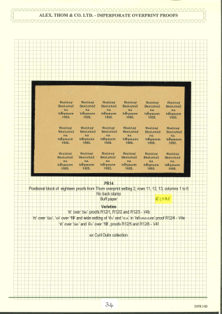 Stamp of Ireland » 1922 Overprint Proofs (PR1-PR29) Proof overprint in black for the 4-line format of the