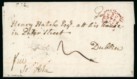 Stamp of Ireland » Pre-Stamp Postal History » Early Period - 1657-1784 1756 (November 17th) Folded letter from Navan to Dublin,