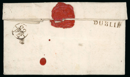 Stamp of Ireland » Pre-Stamp Postal History » Early Period - 1657-1784 1750 (February 15th) Folded entire from Dublin to London,