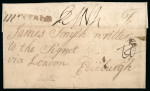 Stamp of Ireland » Pre-Stamp Postal History » Early Period - 1657-1784 1747 (May 5th) Folded entire from Kinsale, Co. Cork