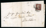 Stamp of Ireland » GB Used In Ireland 1841 (3.6) Folded cover from Moate, Co. Westmeath to Dublin, franked 1d red