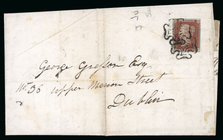 Stamp of Ireland » GB Used In Ireland 1841 (3.6) Folded cover from Moate, Co. Westmeath to Dublin, franked 1d red