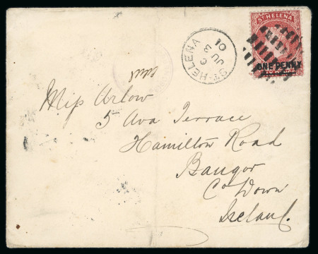 Stamp of Ireland » Transatlantic Mail to, from and via Ireland 1901 Envelope from the Boer War Camp in St. Helena,