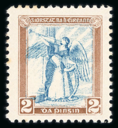 Stamp of Ireland » Essays & Proofs (E1-E167) 1922, Dollard – Lithographed in bi-colour: 2d blue