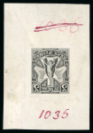 Stamp of Ireland » Essays & Proofs (E1-E167) 1922, Hely – Engraved: 2d Black, die proof, reversed