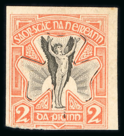 Stamp of Ireland » Essays & Proofs (E1-E167) 1922, Hely – Lithographed bicoloured: 2d grey and
