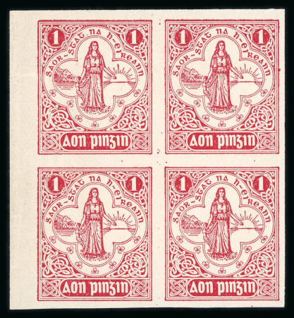 Stamp of Ireland » Essays & Proofs (E1-E167) 1922, Pictorial Printing Company: Imperforate 1d carmine-red,