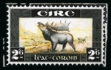 Stamp of Ireland » Essays & Proofs (E1-E167) 1937, Walter Till Essay: Irish Elk 2s6d, stamp size