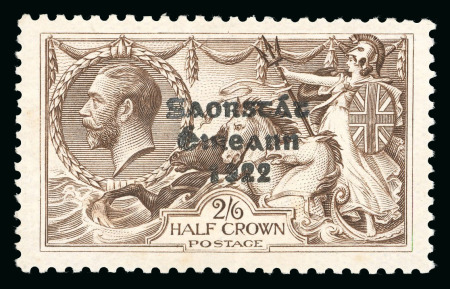 Stamp of Ireland » 1927 Composite Dates Overprints (T69-T71) 2s6d chocolate brown, from the broken "R" plate, mint