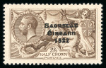 Stamp of Ireland » 1927-28 Wide Date Overprints (T72-T74) 2s6d chocolate, with perfect "R" in crown, mint single,