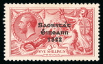 Stamp of Ireland » 1927-28 Wide Date Overprints (T72-T74) 5s rose-red, mint single, position R9/2 with circumflex
