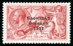 Stamp of Ireland » 1927-28 Wide Date Overprints (T72-T74) 5s rose-red, mint nh single, position R3/3 with inner