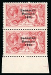 Stamp of Ireland » 1927-28 Wide Date Overprints (T72-T74) 5s rose-red, mint nh upper left corner sheet marginal