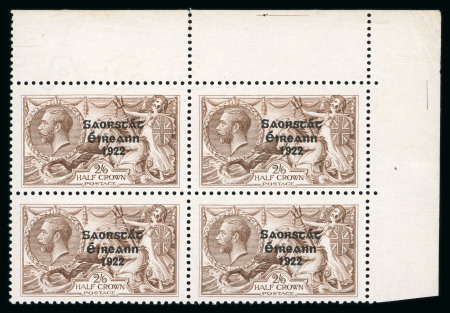Stamp of Ireland » 1925 Narrow Date Overprints (T66-T68) 2s6d chocolate-brown, with perfect "R" in Crown, mint
