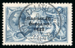 Stamp of Ireland » 1922-23 Thom Three-Line Overprints (T47-T61) 10s dull gray blue, used single superbly cancelled