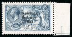 Stamp of Ireland » 1922-23 Thom Three-Line Overprints (T47-T61) 10s dull grey-blue, mint nh right sheet marginal, with perfect "S" in postage, position R5/2 with SACRSTAT variety