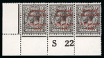 Stamp of Ireland » 1922 (Jul-Nov) Thom Overprints (T25-T41) 9d agate, mint lower left corner sheet marginal horizontal