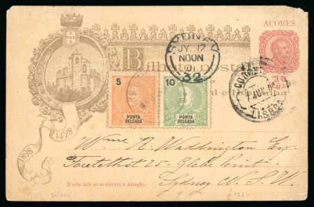 Stamp of Large Lots and Collections Portuguese Colonies - Angra & Ponta Delgada: 1892-1900s, mixed collection of mint, used and a dozen covers