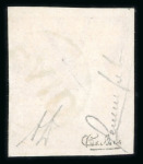 Stamp of Mauritius » 1859 Dardenne Issue (SG 41-44) 1859 Dardenne 1d deep red on laid paper with part of papermarker's watermark, good to large margins, used